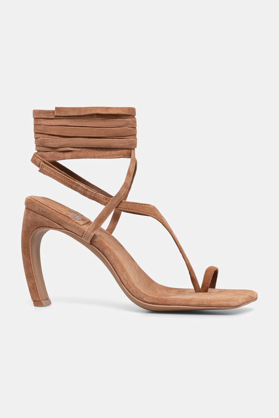 Jeffrey Campbell sandale din piele întoarsă Bon-Bon JC.1691.1.1 maro SS26