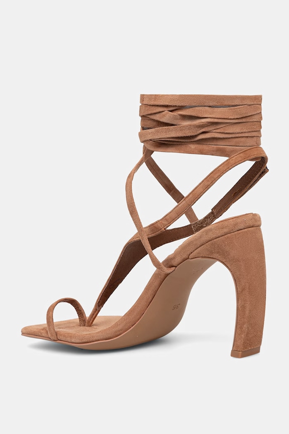 Încălțăminte Jeffrey Campbell sandale din piele întoarsă Bon-Bon JC.1691.1.1 maro