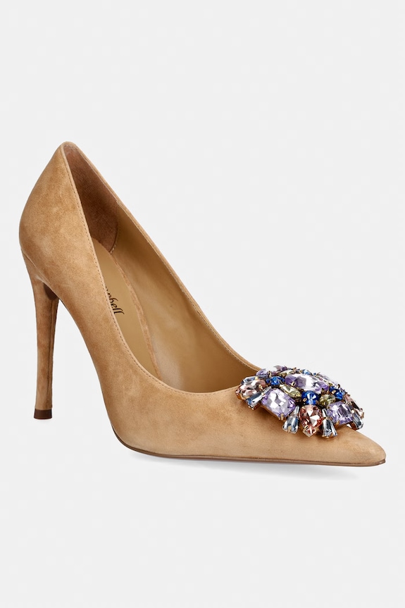 Jeffrey Campbell tocuri din piele întoarsă MARITSA subțire maro U335.10.001