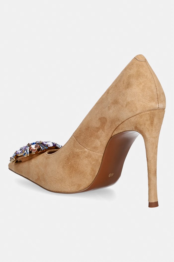 Încălțăminte Jeffrey Campbell tocuri din piele întoarsă MARITSA U335.10.001 maro