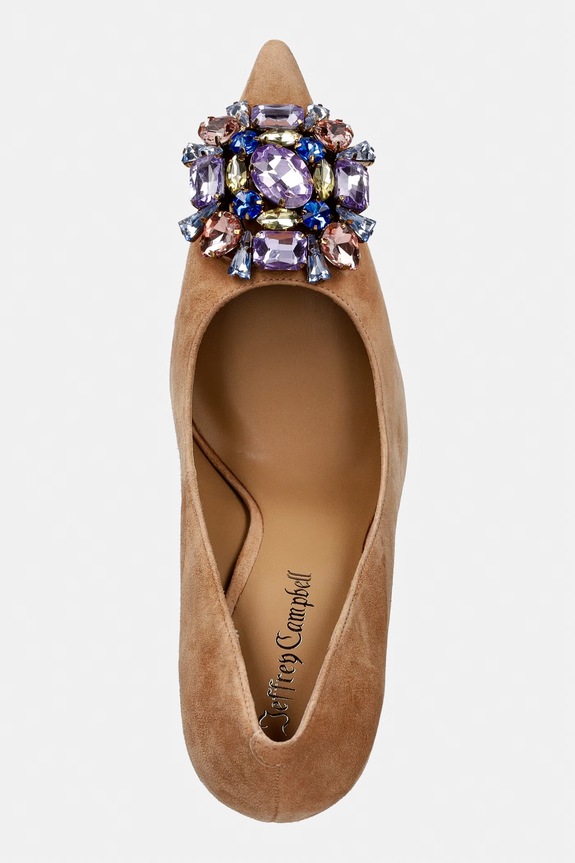 Jeffrey Campbell tocuri din piele întoarsă MARITSA maro U335.10.001