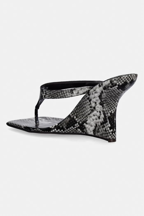 Încălțăminte Jeffrey Campbell șlapi de piele ROMEE U305.02.018 negru