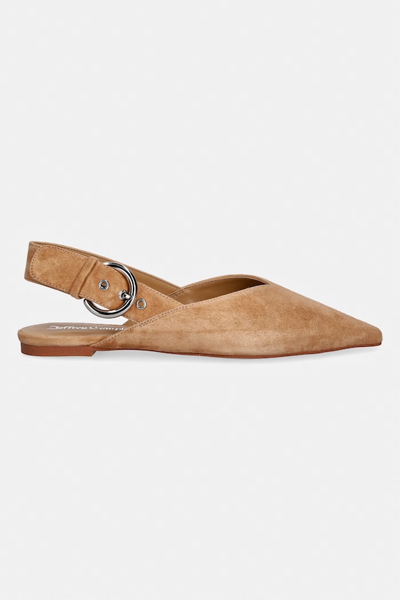 Jeffrey Campbell balerini din piele întoarsă SCONE U301.01B.003 bej SS26