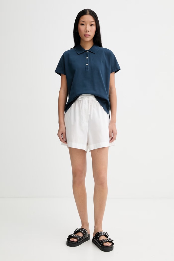 Marc O'Polo polo pentru femei, cu bumbac 5000014127 bleumarin ZS26