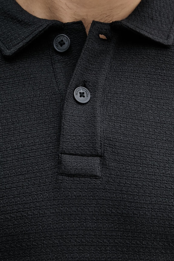 Marc O'Polo polo majica moška bombažna z elastanom 5000014000 črna