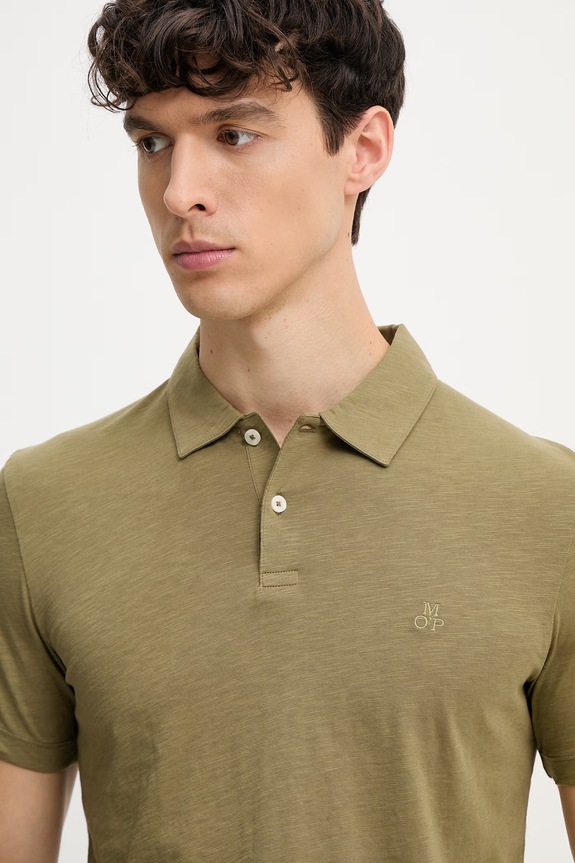 Marc O'Polo polo pentru bărbați, din bumbac verde 5000013986