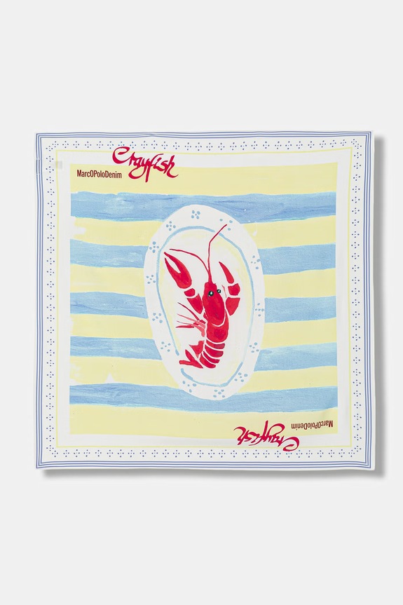 Marc O'Polo φουλάρι γυναικείο με βισκόζη κίτρινο 5000010022