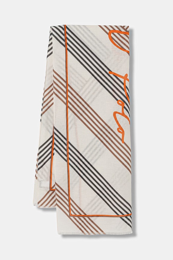 Marc O'Polo σάλι γυναικείο από πρόσμιξη λινού καφέ 5000014164