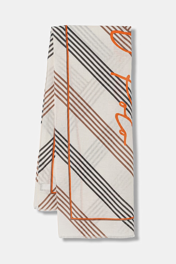 Marc O'Polo σάλι γυναικείο από πρόσμιξη λινού καφέ 5000014164