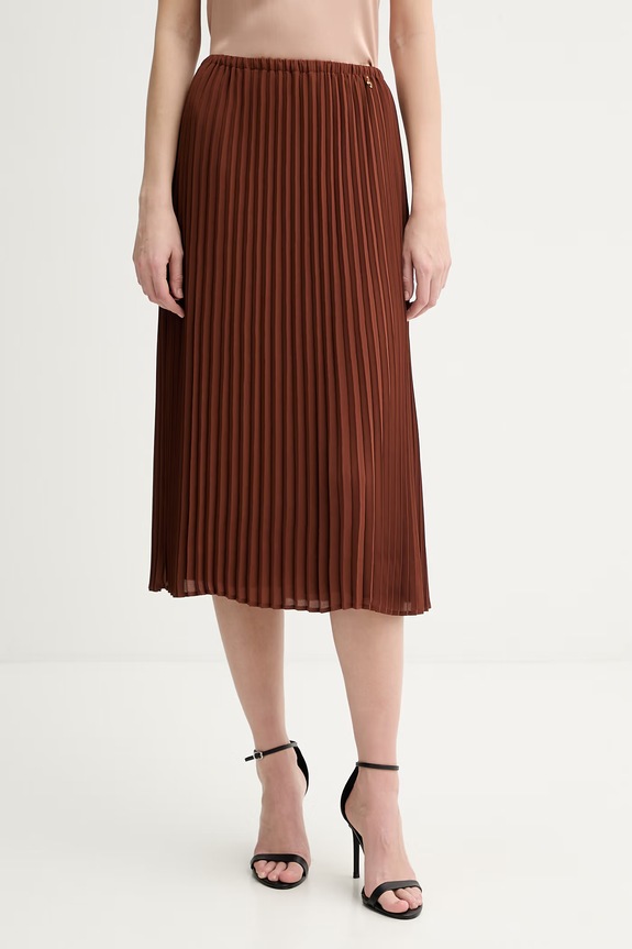 Silvian Heach spódnica MIDIAM midi brązowy GPP26200LO
