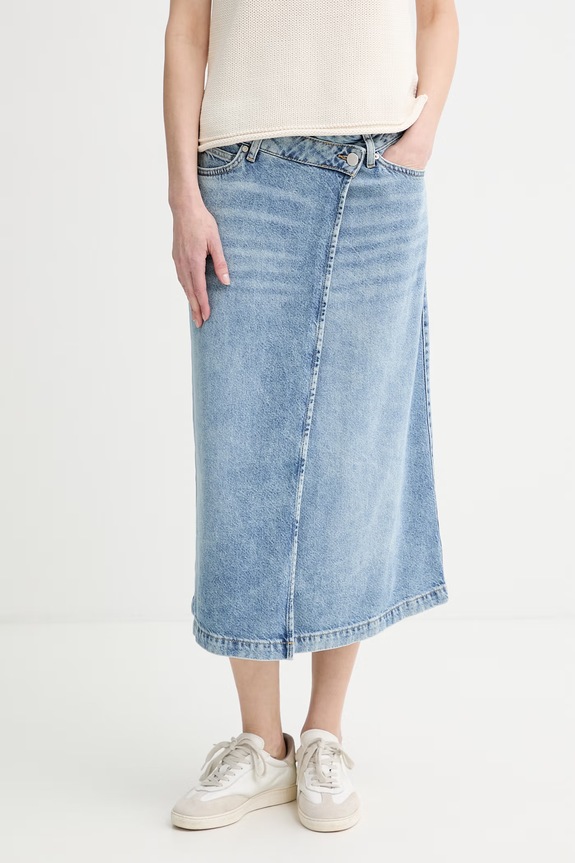 Marc O'Polo φούστα κρουαζέ ντένιμ μπλε 5000014171