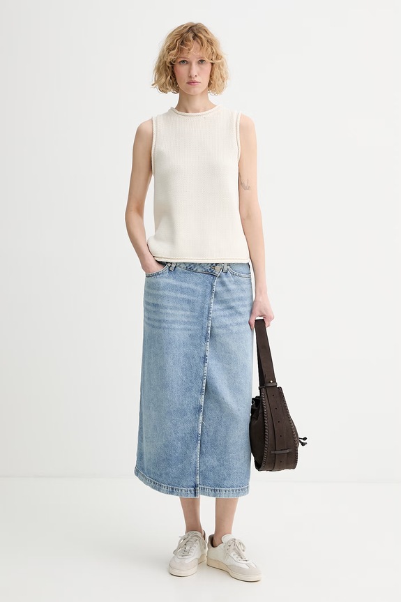 Marc O'Polo φούστα κρουαζέ ντένιμ 5000014171 μπλε ZS26