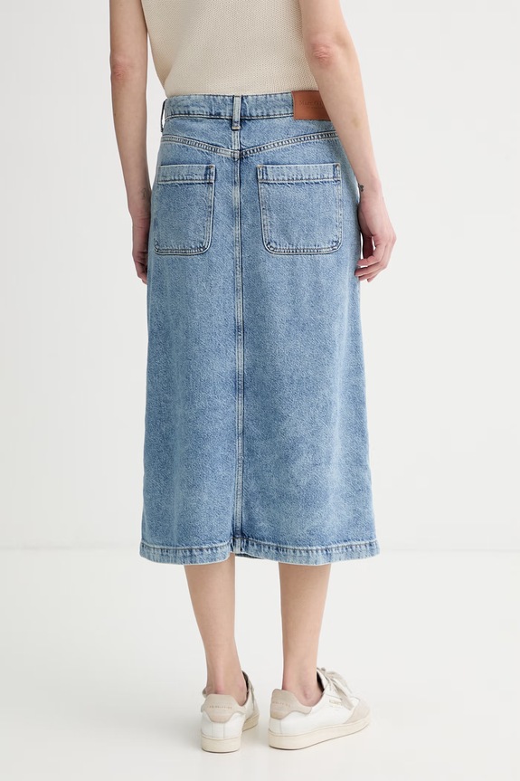 Ρούχα Marc O'Polo φούστα κρουαζέ ντένιμ 5000014171 μπλε