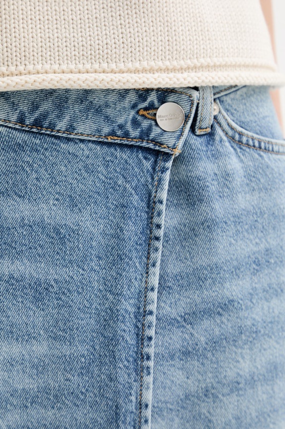 Marc O'Polo φούστα κρουαζέ ντένιμ μπλε 5000014171