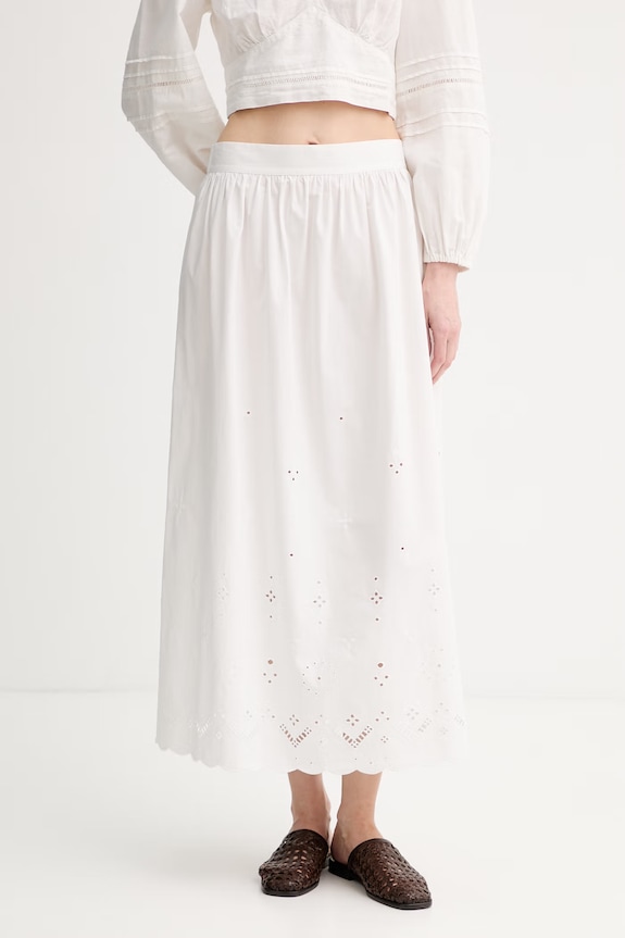 Marc O'Polo gonna in cotone bianco 5000010143