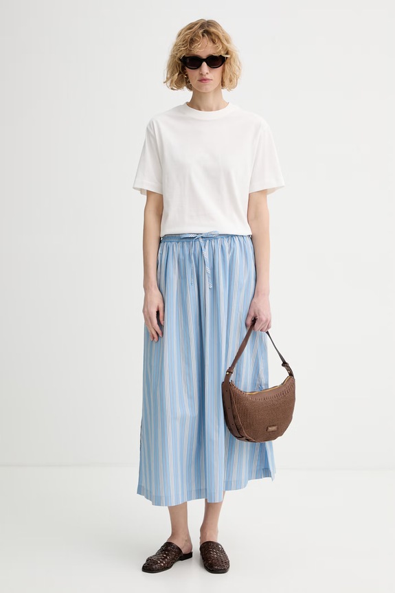 Marc O'Polo spódnica bawełniana 5000011167 niebieski ZS26