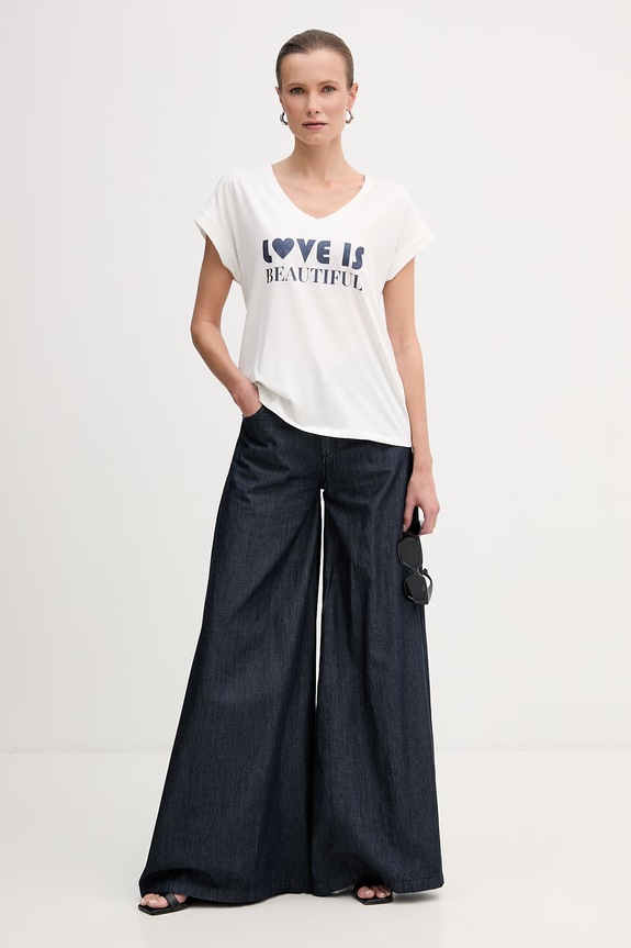 Βαμβακερό παντελόνι Silvian Heach PHIKEM GPP26113JE σκούρο μπλε ZS26