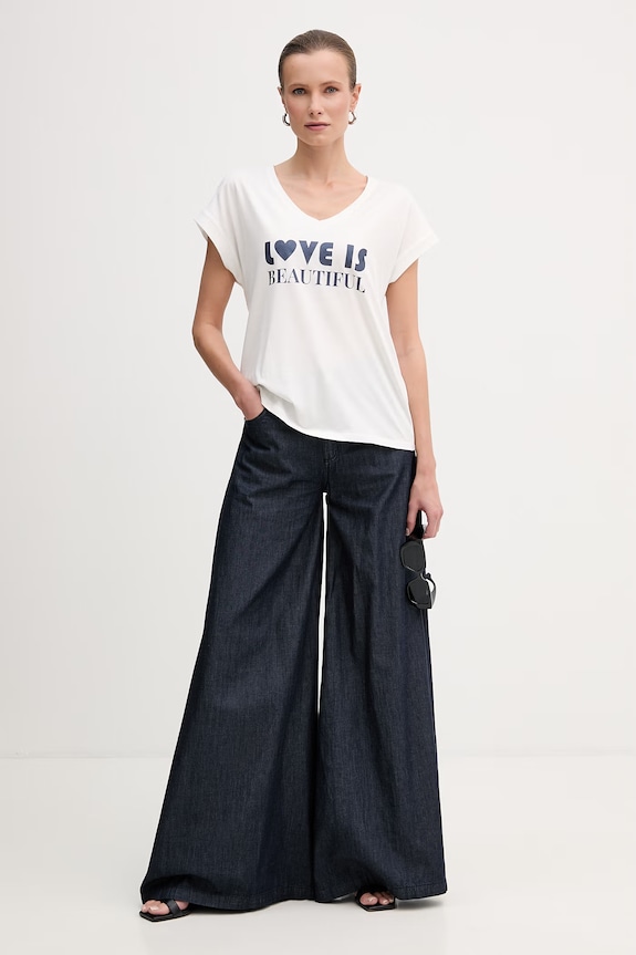 Βαμβακερό παντελόνι Silvian Heach PHIKEM GPP26113JE σκούρο μπλε ZS26