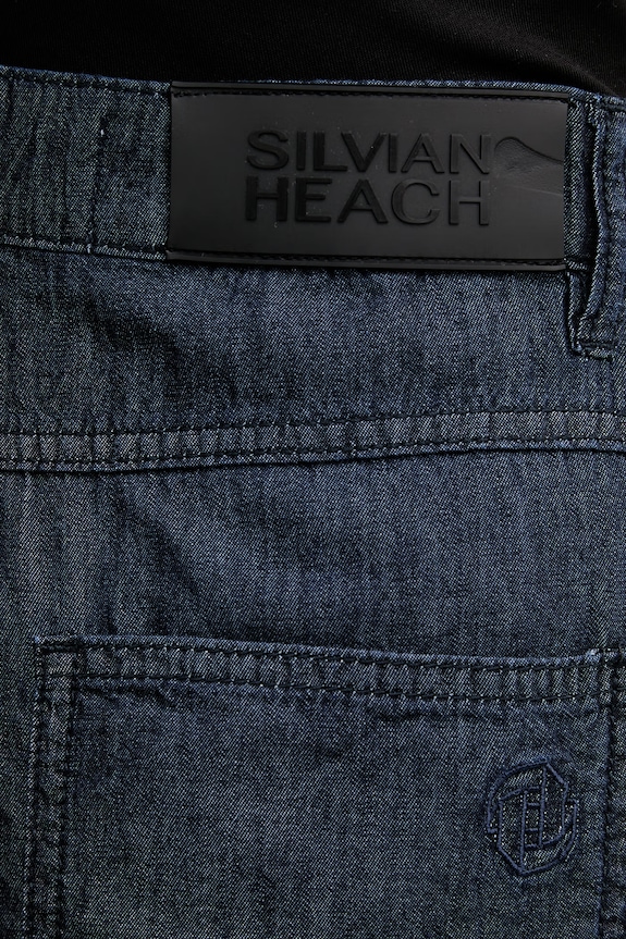 Βαμβακερό παντελόνι Silvian Heach PHIKEM σκούρο μπλε GPP26113JE