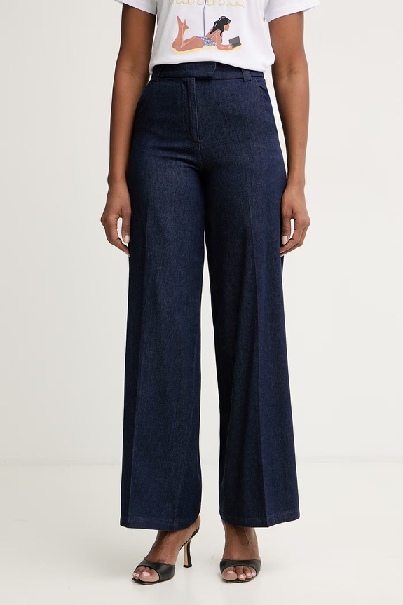 Silvian Heach jeansy wide leg damskie PAIFA granatowy GPP26009PA