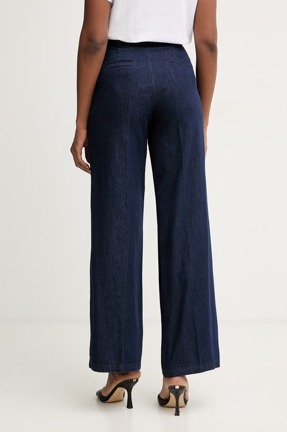 Odzież Silvian Heach jeansy wide leg damskie PAIFA GPP26009PA granatowy