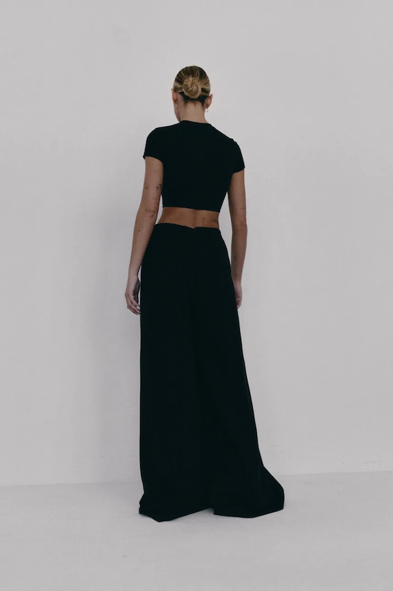 Odzież Muuv. spodnie wide leg damskie JOIA spodnie.wys.stan.JOIA czarny