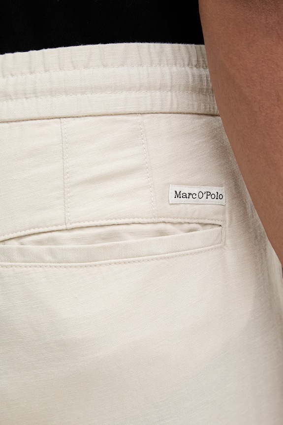 Marc O'Polo pantaloni da uomo con lino beige 5000013922