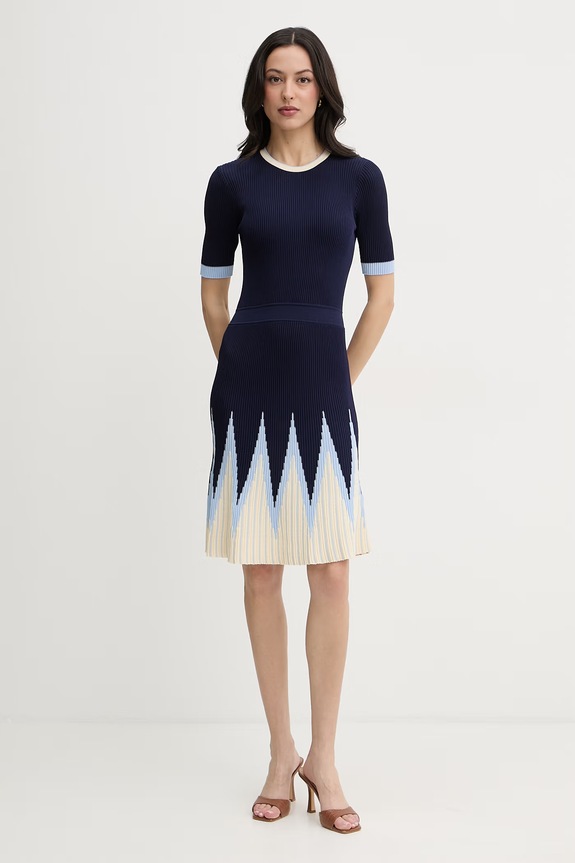Silvian Heach rochie tricotată cu vâscoză ALLANDI bleumarin GPP26495VE