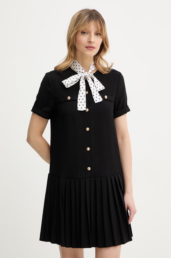 Silvian Heach rochie HESPER fixat negru GPP26461VE