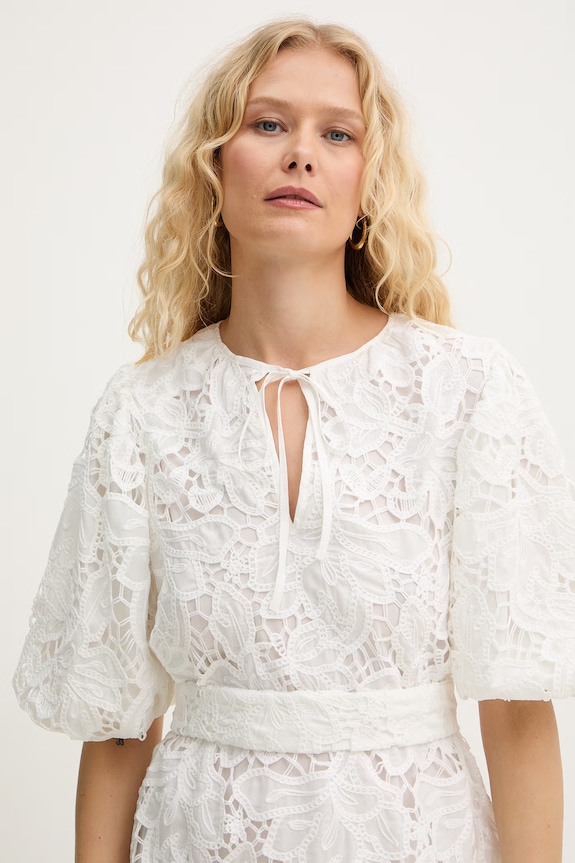 Silvian Heach vestito in pizzo GAESE bianco GPP26327VE