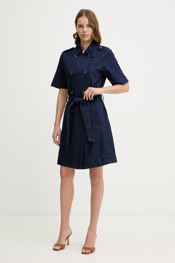 Silvian Heach rochie din denim PYTE GPP26019VE bleumarin ZS26