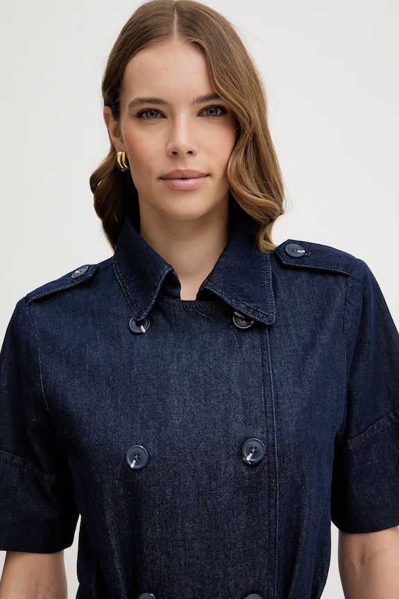 Silvian Heach rochie din denim PYTE bleumarin GPP26019VE