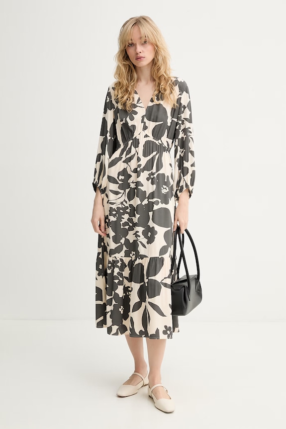 Marc O'Polo rochie de vară din vâscoză 5000014074 gri ZS26