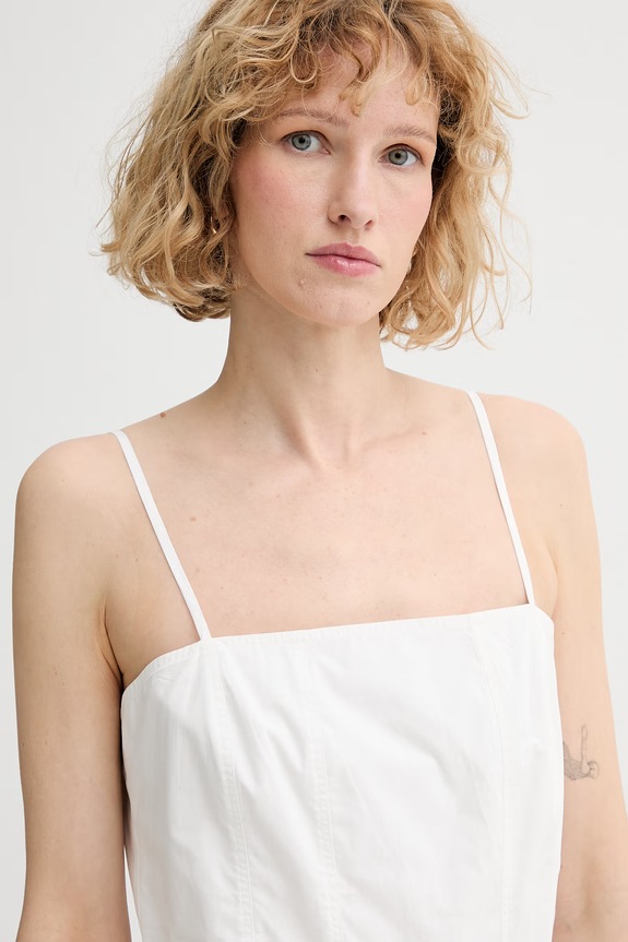 Marc O'Polo φόρεμα βαμβακερό λευκό 5000010189