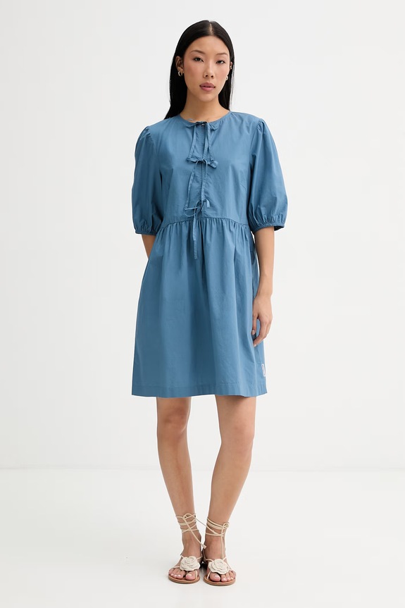 Marc O'Polo vestito svasato in cotone blu 5000010260