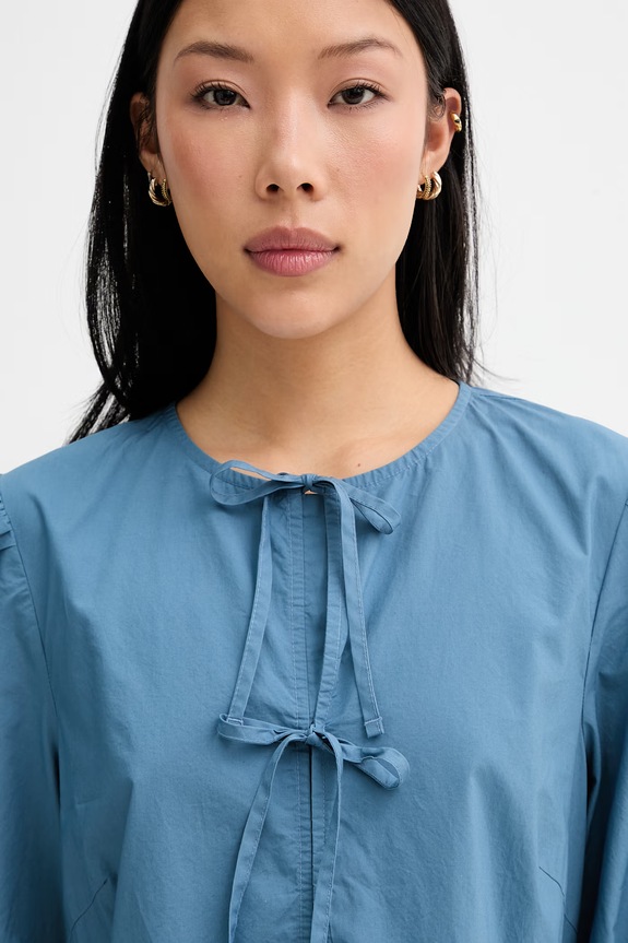 Marc O'Polo vestito svasato in cotone blu 5000010260