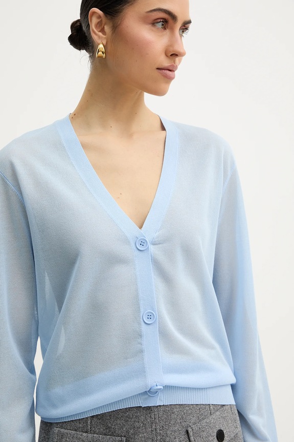 Silvian Heach cardigan AGARWA albastru GPP26519CD