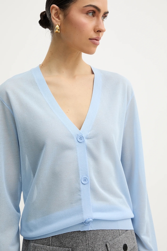 Silvian Heach cardigan AGARWA albastru GPP26519CD