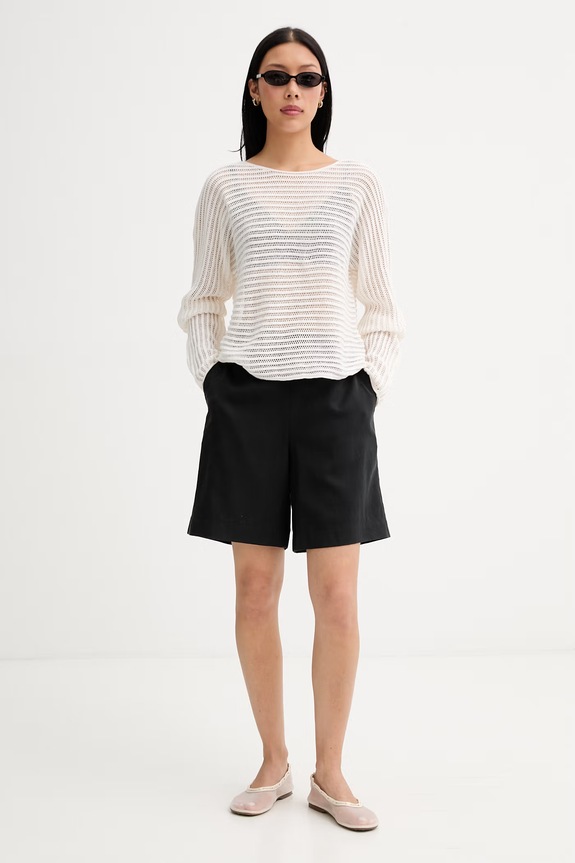 Marc O'Polo sweter damski z lnem 5000014141 beżowy ZS26