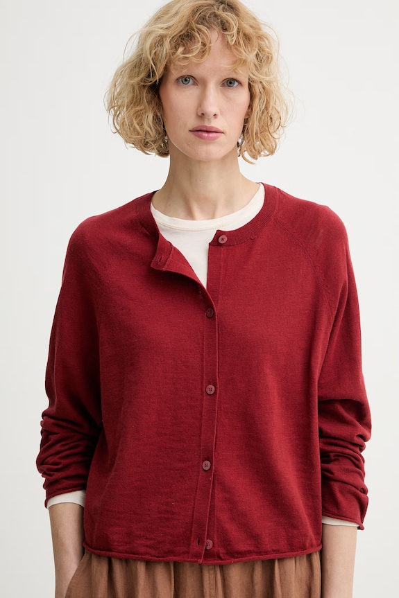 Marc O'Polo cardigan pentru femei, cu bumbac rosu 5000014142