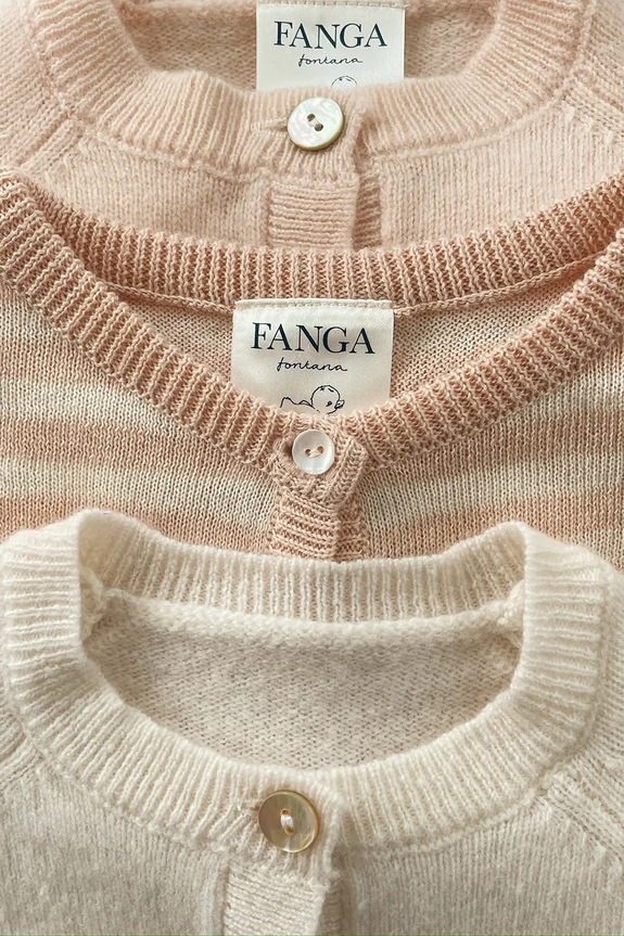 Vuneni dječji kardigan Fanga Fontana SAVORA DUE CARDIGAN FA100080 roza