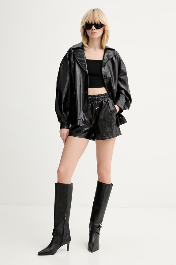 Silvian Heach pantaloni scurți VRENIN GPP26118SH negru ZS26