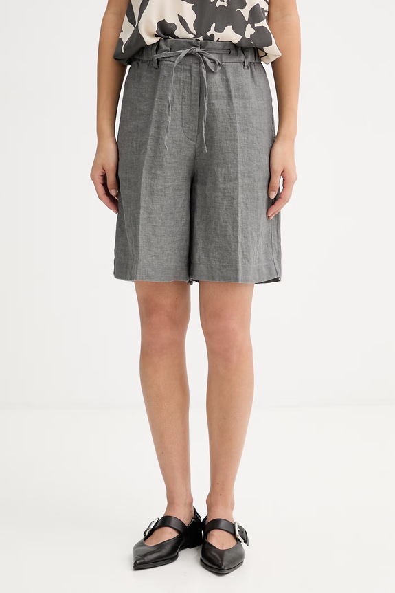 Marc O'Polo pantaloni scurți pentru femei, din in gri 5000014939