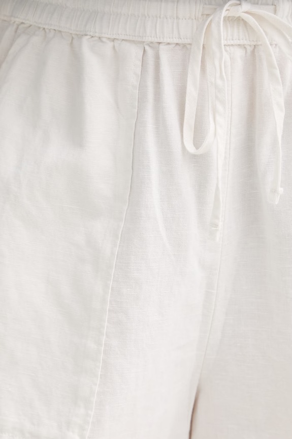 Marc O'Polo σορτς γυναικεία με λινό λευκό 5000010127