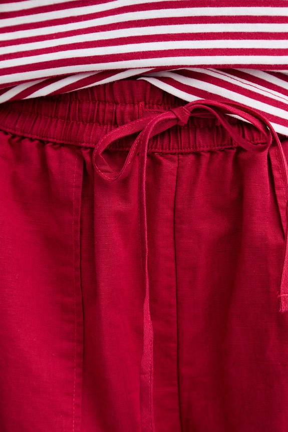 Marc O'Polo pantaloni scurți pentru femei, din in rosu 5000010127