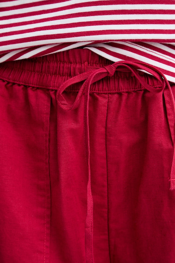 Marc O'Polo pantaloni scurți pentru femei, din in rosu 5000010127