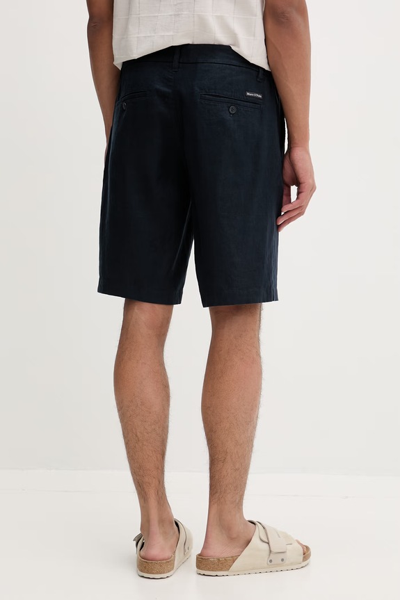 Abbigliamento Marc O'Polo pantaloncini da uomo in lino 5000013930 blu navy