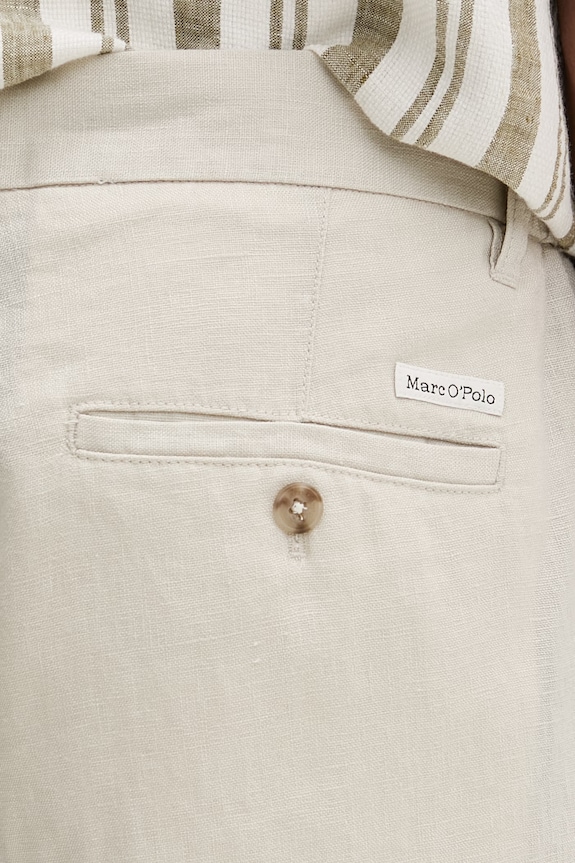 Marc O'Polo pantaloncini da uomo in lino beige 5000013930