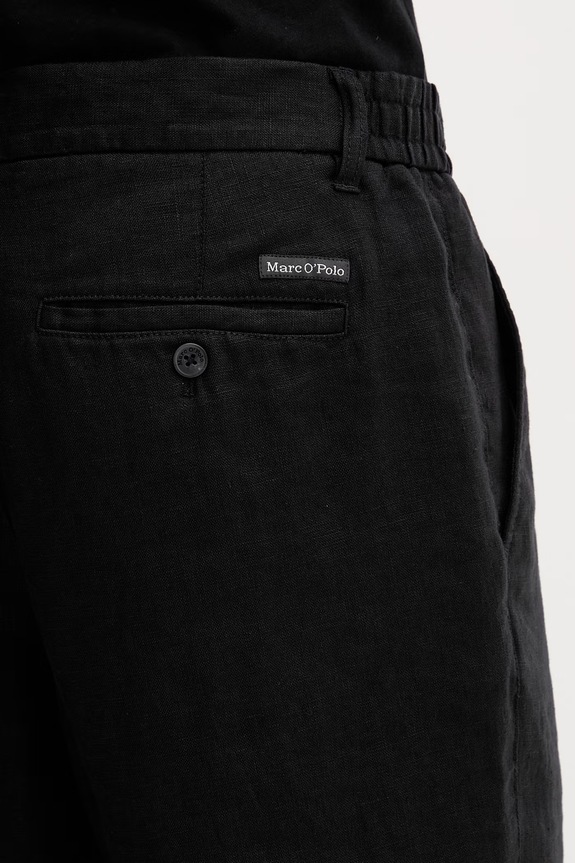 Marc O'Polo pantaloncini da uomo in lino nero 5000013930