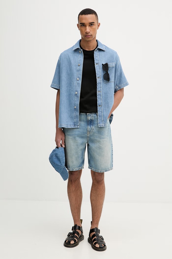 Marc O'Polo pantaloncini da uomo in jeans 5000009746 blu ZS26